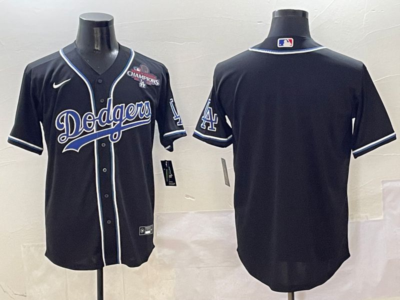 Men 2025 Los Angeles Dodgers Blank Black Three generations Fashion Nike MLB Jersey style 7->los angeles dodgers->MLB Jersey